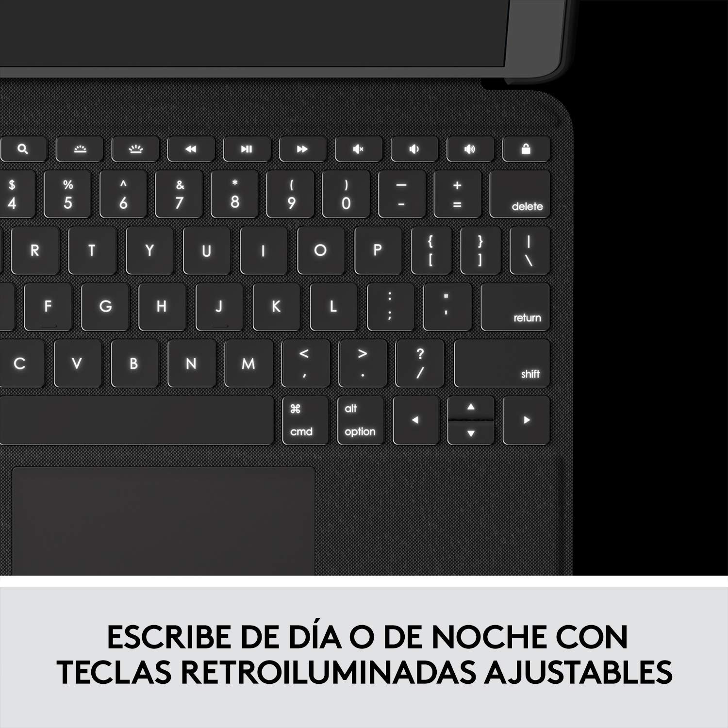 Logitech Folio Touch iPad funda teclado con tecnología táctil Trackpad y con conexión instantánea Smart Connector iPad Air (4ª gen, Model: A2316/A2324/A2325/A2072), Disposición QWERTY Español - Gris