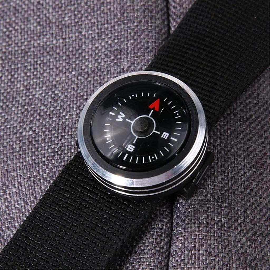 Mini Portable Watch Strap Button Compass for Bracelet Outdoor Hiking Camping Outdoor Tools