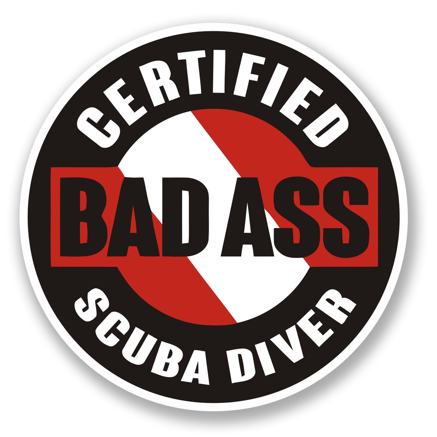 2 x 10cm Certified Scuba Diver Vinyl Decal Sticker Bike Laptop Diving Fun #5583 (10cm x 10cm)