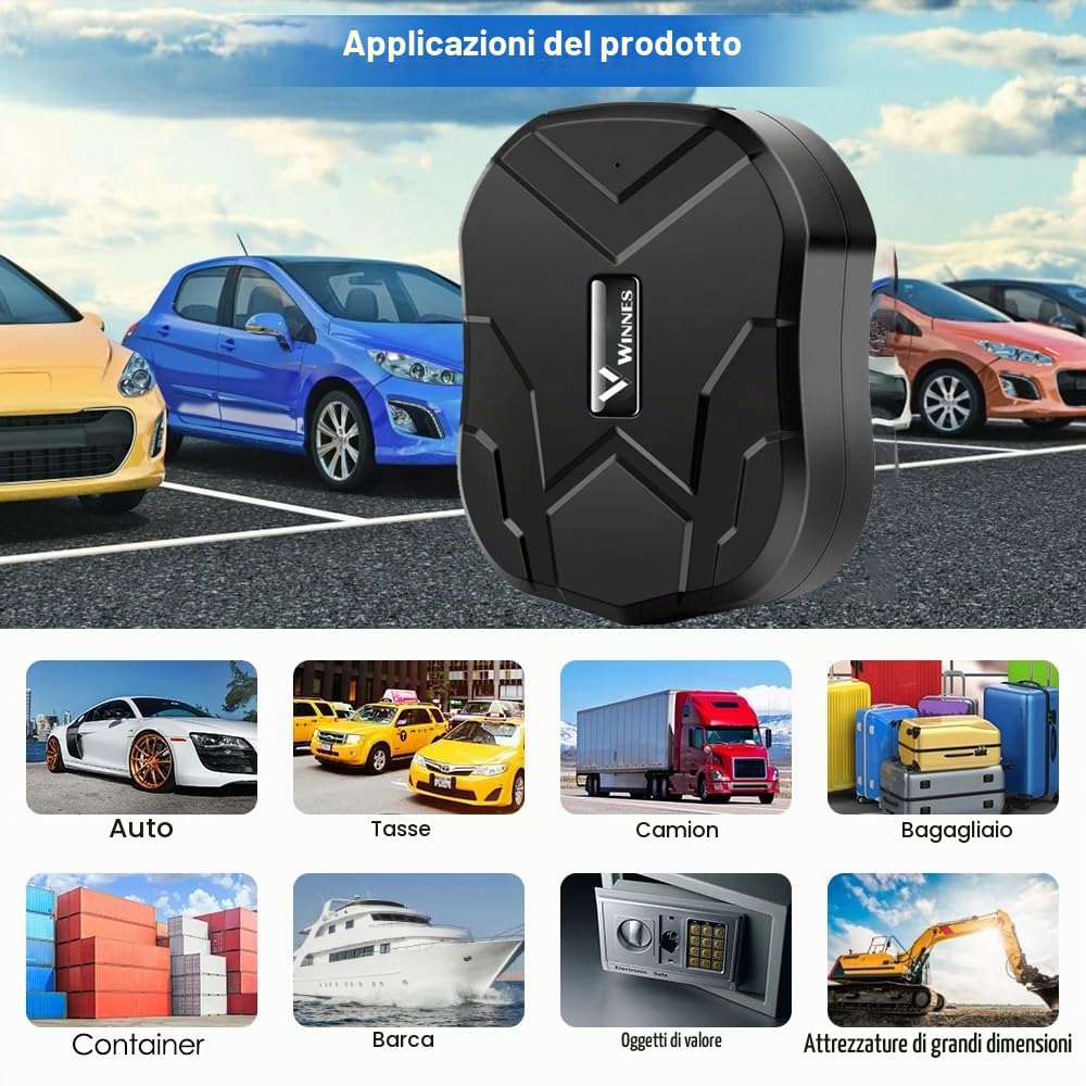 Localizzatore GPS per Auto Impermeabile GPS tracker con Microfono Tracking Tempo Reale Spia Professional Localizzatore Anti-perso Allarme APP Gratuita Tracker per Moto Nave Flotta 10000mAh TK905B