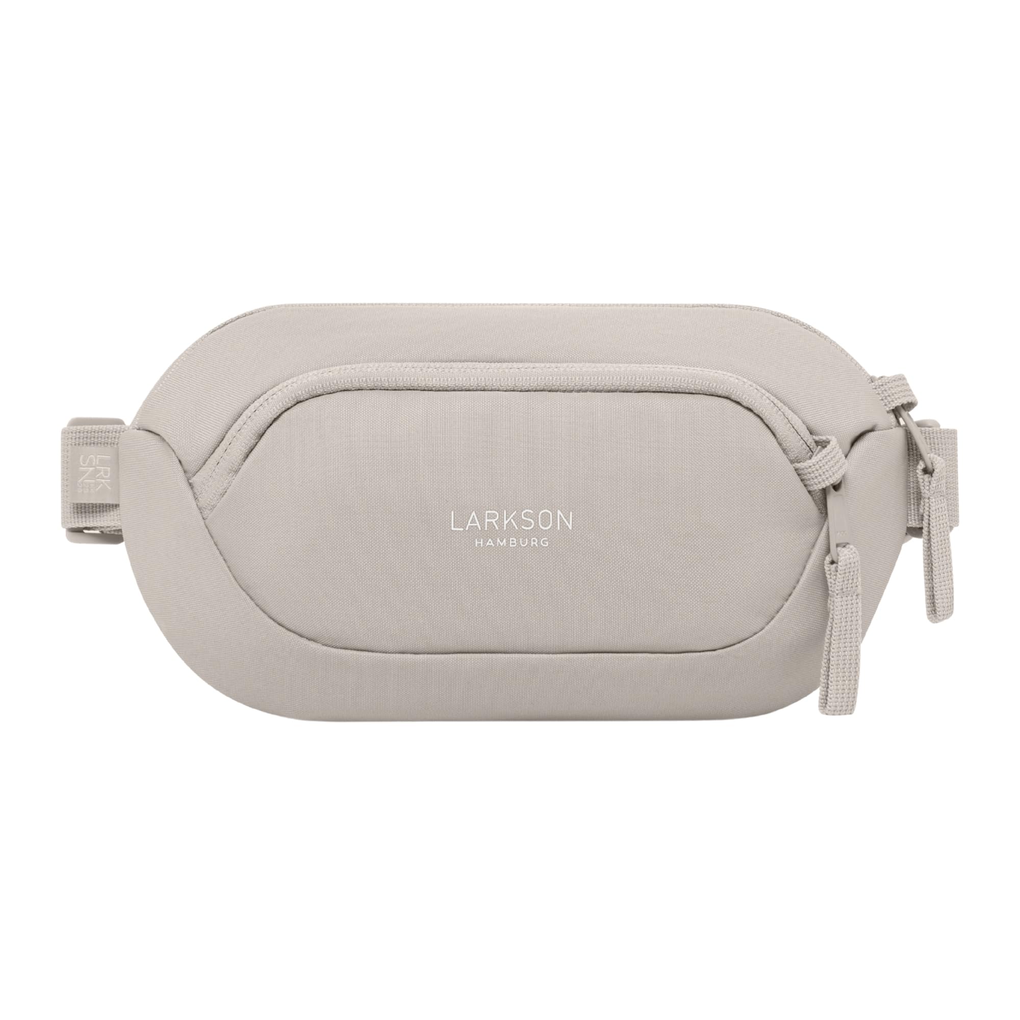 Larkson Bolso de Pecho Mujer y Hombre Beige - Helge - Bolsa en Bandolera con Bloqueador RFID y Trabillas Antirrobo sobre la Cremallera - Acolchado de Malla - Repelente al Agua