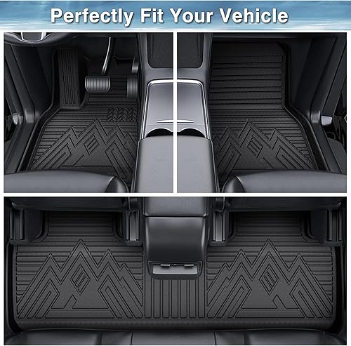 Miniatura 10 de Mixsuper Liner Alfombrillas compatibles con Toyota Tundra CrewMax Cab 2014-2021, forros para todo tipo de clima, accesorios duraderos de primera y