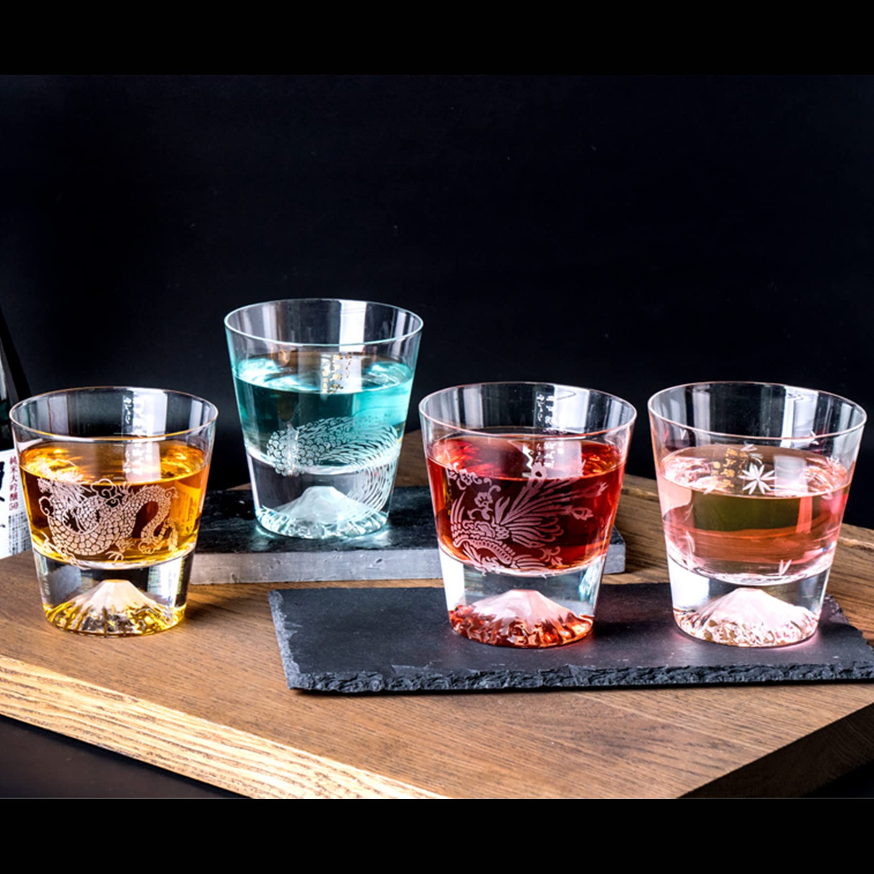 Amazon | Amazon.co.jp限定! 日本四景 富士山グラス 田島硝子 龍神  