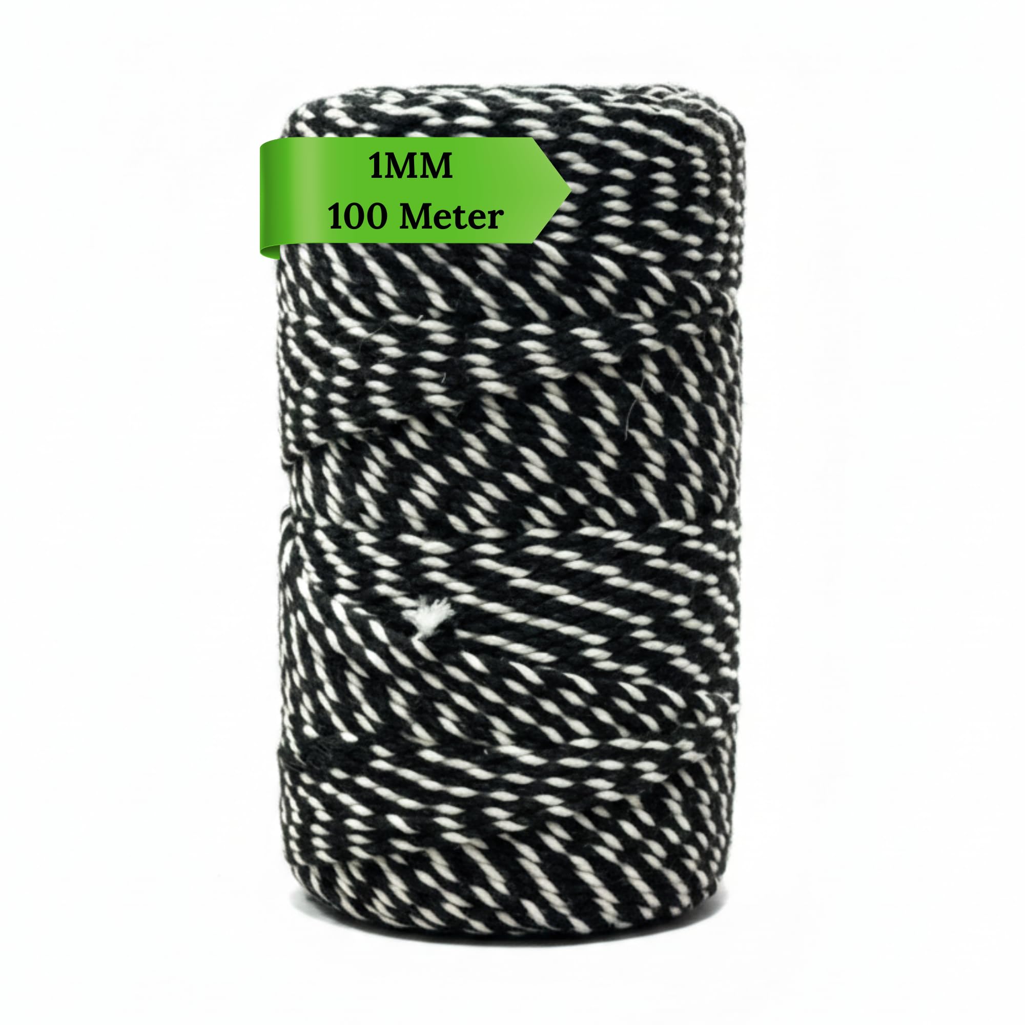 Polycotton Twine Macrame Thread | Natural Cotton Craft String for DIY Projects, Macrame, Wrapping, Handmade Décor & Gift Packaging (Silver, 1MM, 100 Meter) — Amazon image 5