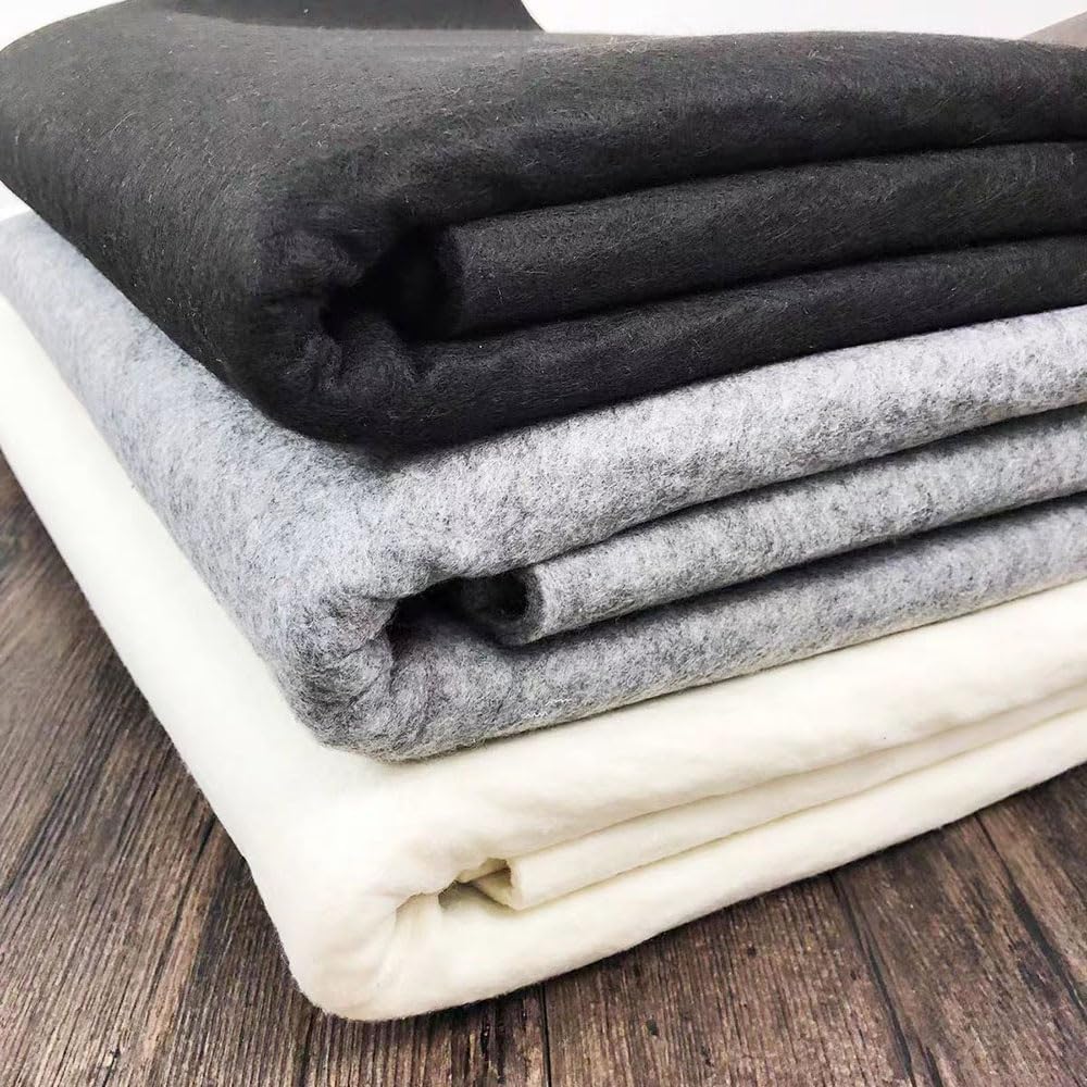 Mata Filcowa z Mieszanki Wełny 5mm do Malarstwa Szycia DIY 1 Szt | Stabilna Podstawa Robocza, Ochrona Powierzchni, Wiele Rozmiarów, Neutralne Kolory(Gray,100x200cm)