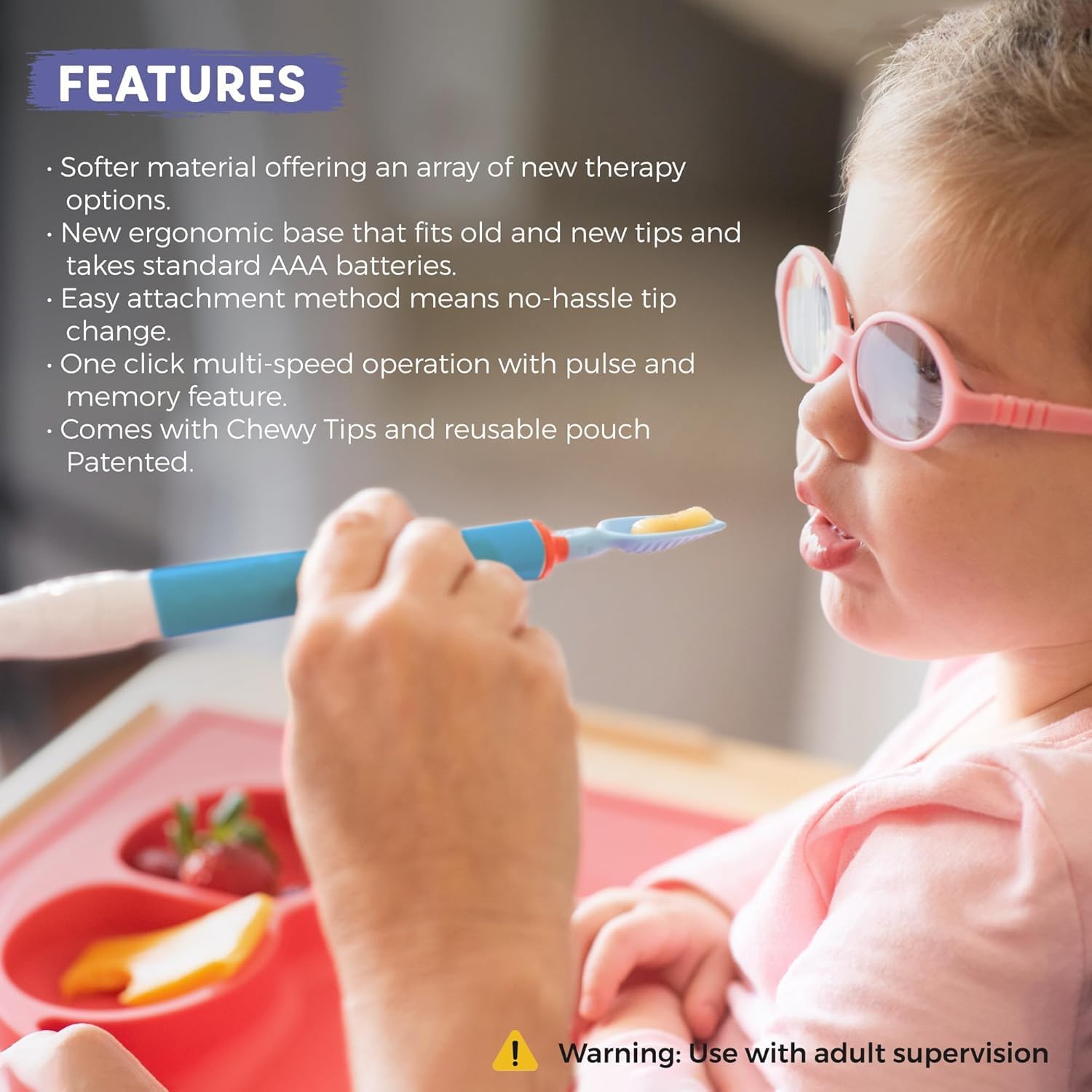 TalkTools Sensi Grey: 5 TIP KIT - Depressor Purple Tip Kit