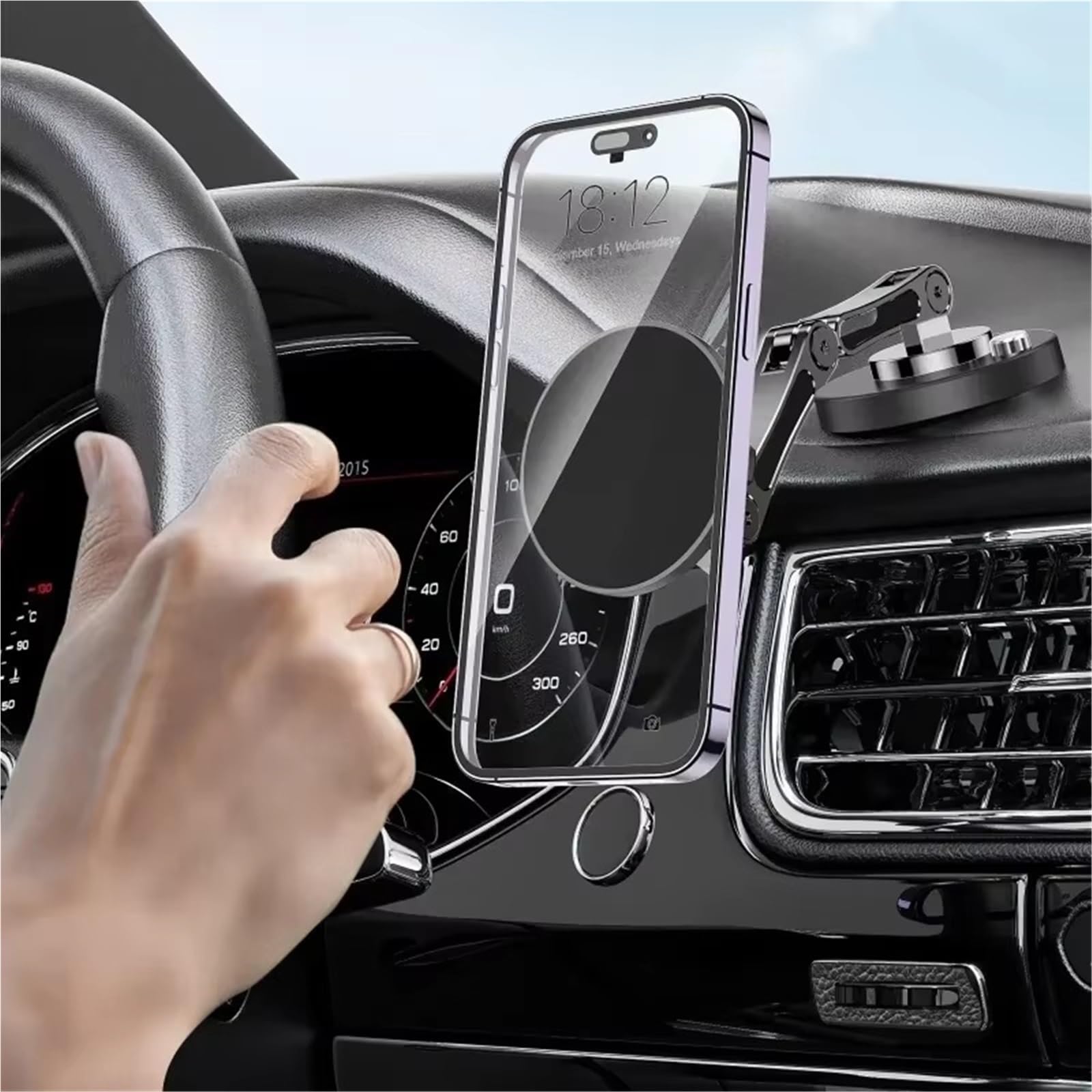 Per Samsung Universale Pieghevole Universale Auto Supporto Magnetico Dashborad Lega Magnetica Auto Smartphone Mobile Porta Cellulare Auto