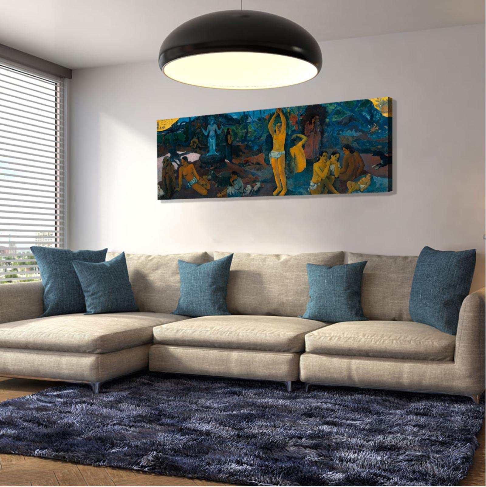 Via Vela impression d’affiche d’où venons-nous d’où allons-nous sur toile art mural peintures célèbres œuvres d’art pour la décor intérieure de la chambre 35x105cm cadre intérieur