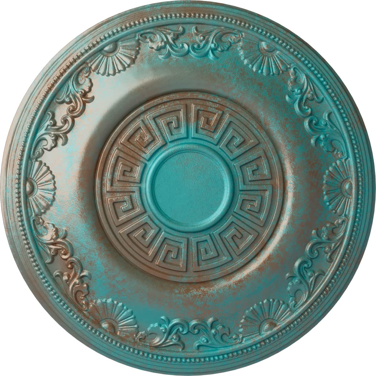 Medalla de techo de 25 7/8 pulgadas Nestor rosetón decorativo cobre envejecido