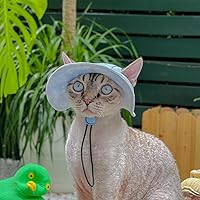 Vista 5 de Gorra para mascotas con agujeros para las orejas, gorra de béisbol protectora del sol, adecuada para perros pequeños y medianos, gorra para escalar