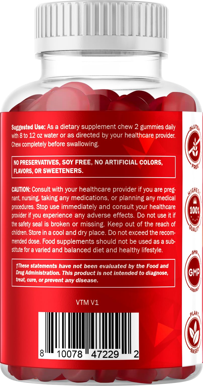 Vitamatic Methyl B12 5000 mcg, 120 Gummies, Natural Cherry Flavor — Amazon image 9