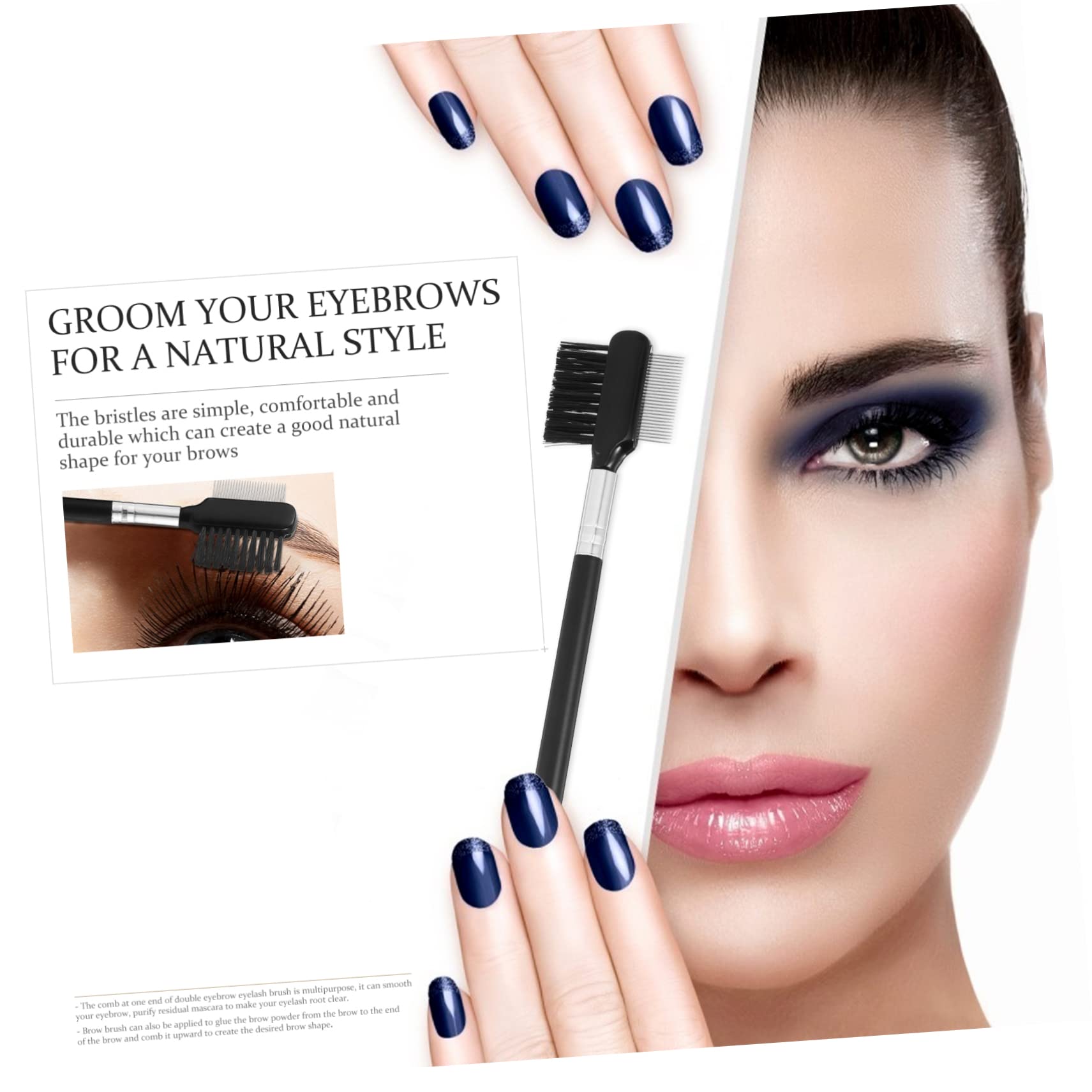 VALICLUD 3pcs Dual Head Eyebrow Brush and Eyelash Comb Precision Grooming for Lashes and Brows Easy Makeup Application Comfortable Bristles for Lash Extensions and Everyday Use