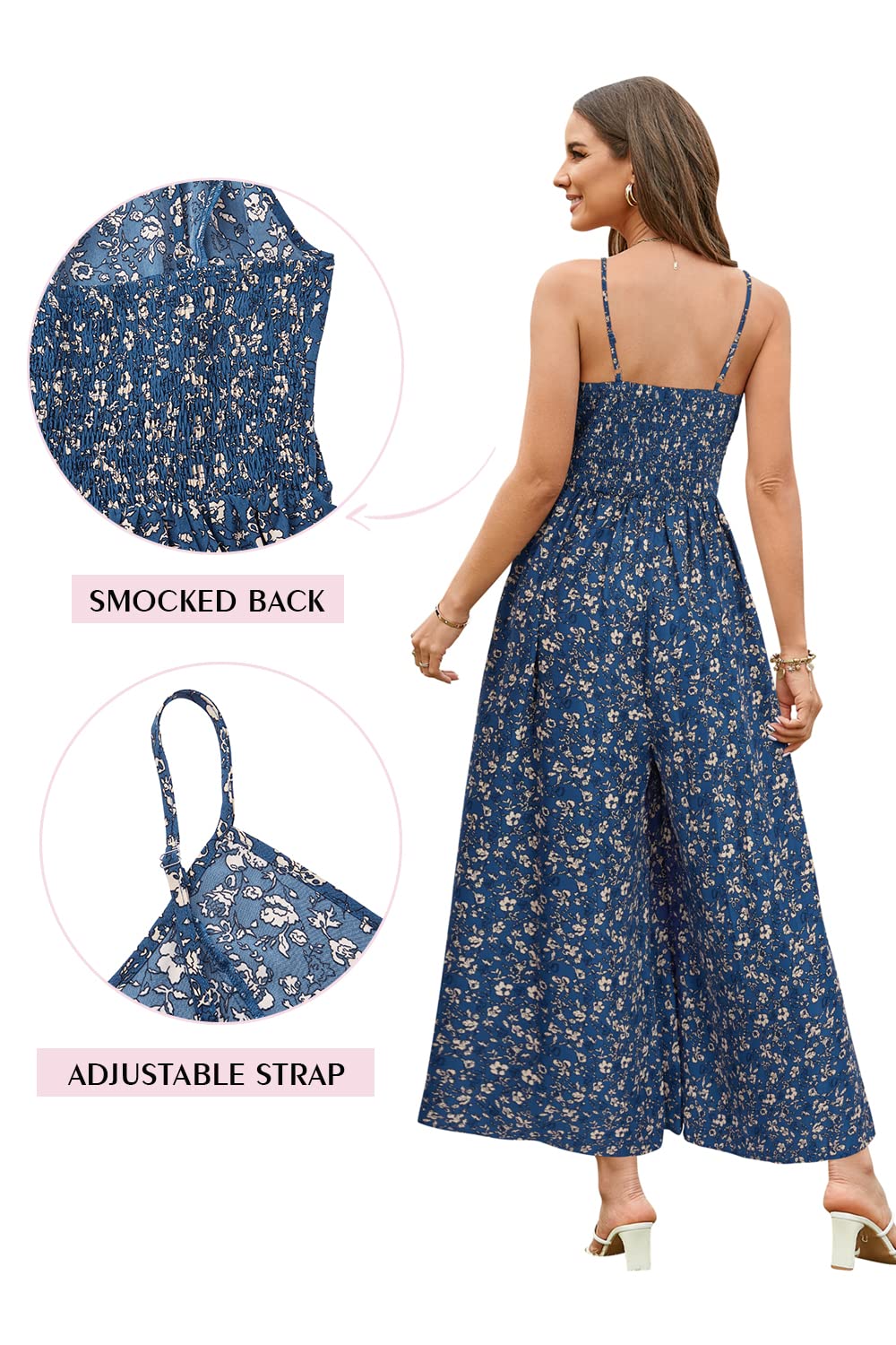 LAISHEN Tuta da donna Tute corte Pantaloni eleganti a gamba larga Complesso casual estivo da donna