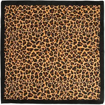 Leopard Print Bandana Animal Print Wearable Art 100% Cotton Scarf