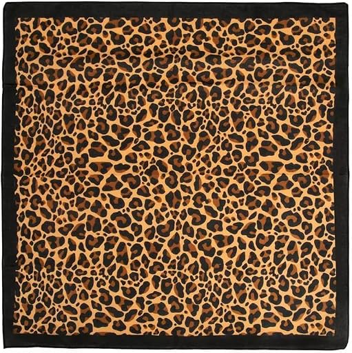 Bandanna Leopard Print Bandana Animal Print ~ Wearable Art 100% Cotton - Scarf