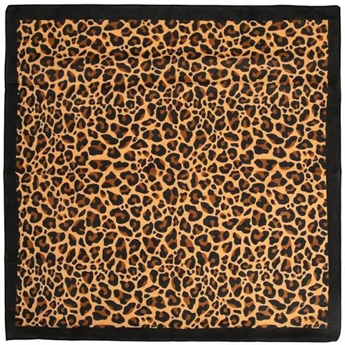 Leopard Print Bandana Animal Print ~ Wearable Art 100% Cotton - Scarf