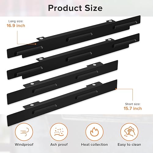 Miniatura 2 de Protectores de viento para parrilla Blackstone de 36 pulgadas, pantalla magnética de acero inoxidable para parrilla Blackstone, accesorios de