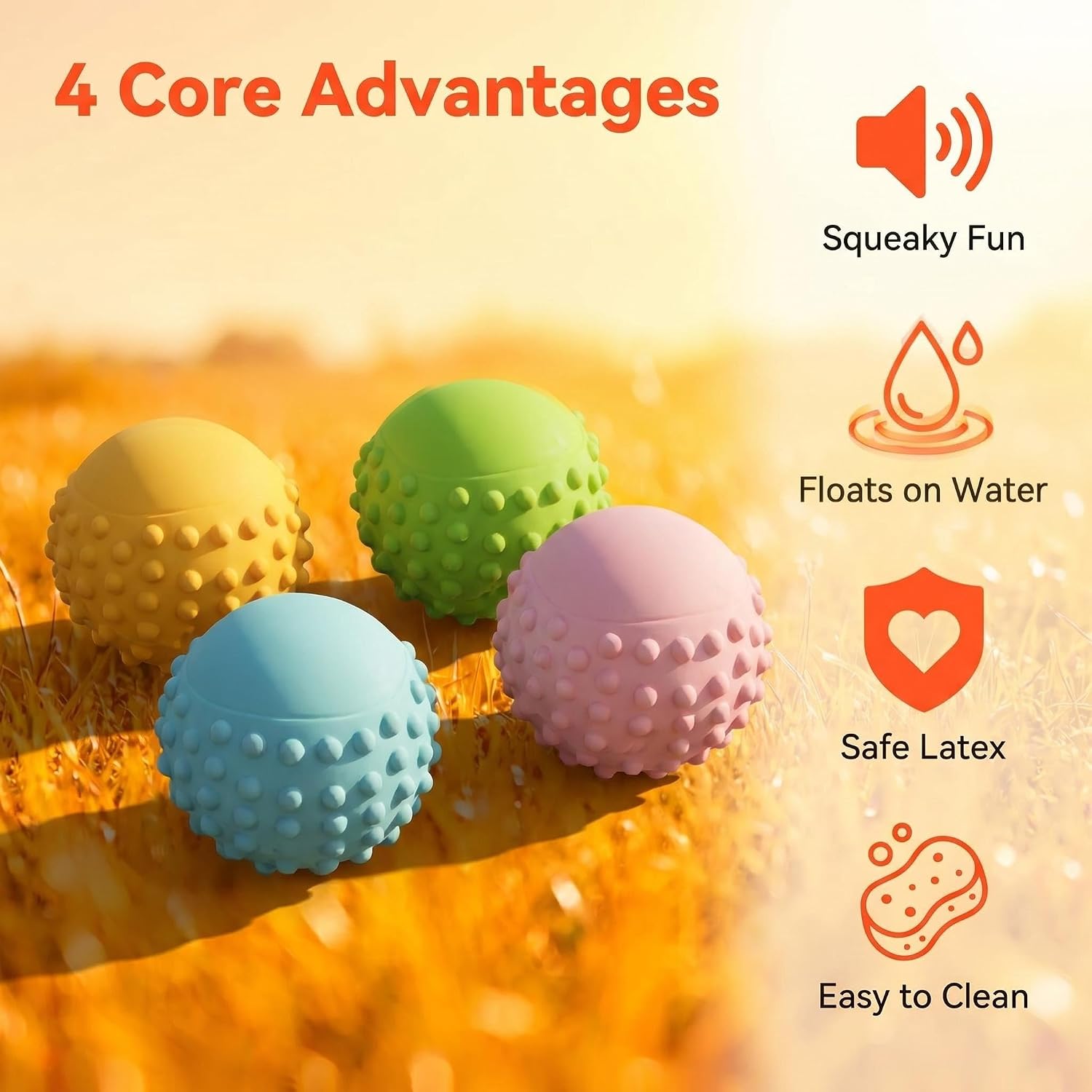 Squeaky Dog Toys for Puppy Small Medium Dogs, 4PCS image 3