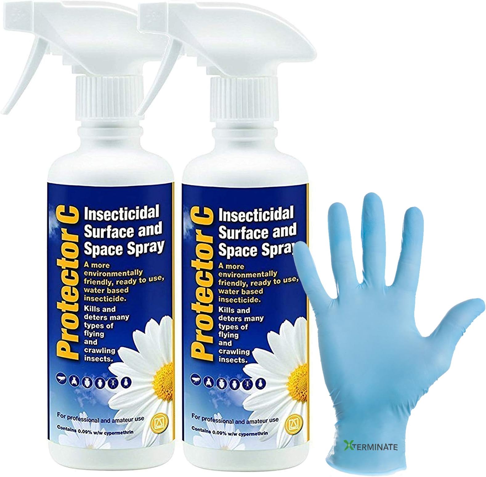 Xterminate Protector C All Insects Insecticidal Surface Space Spray 1L Bottle (Pack of 2)
