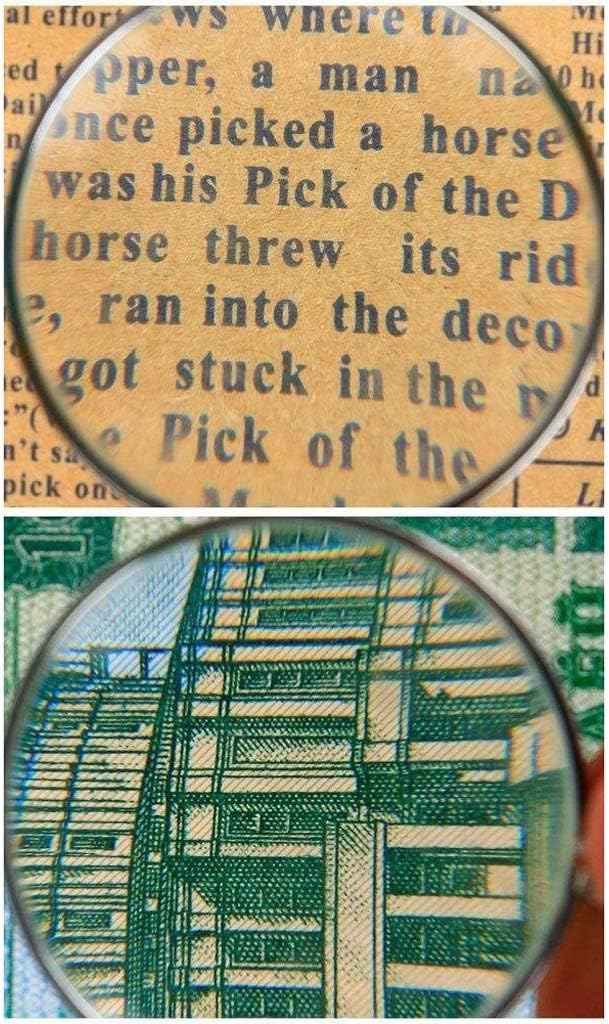 JSEIAJB Necklace Magnifying Glass, Elderly Reading Handheld Mini Portable Outdoor Newspaper Hanging Neck