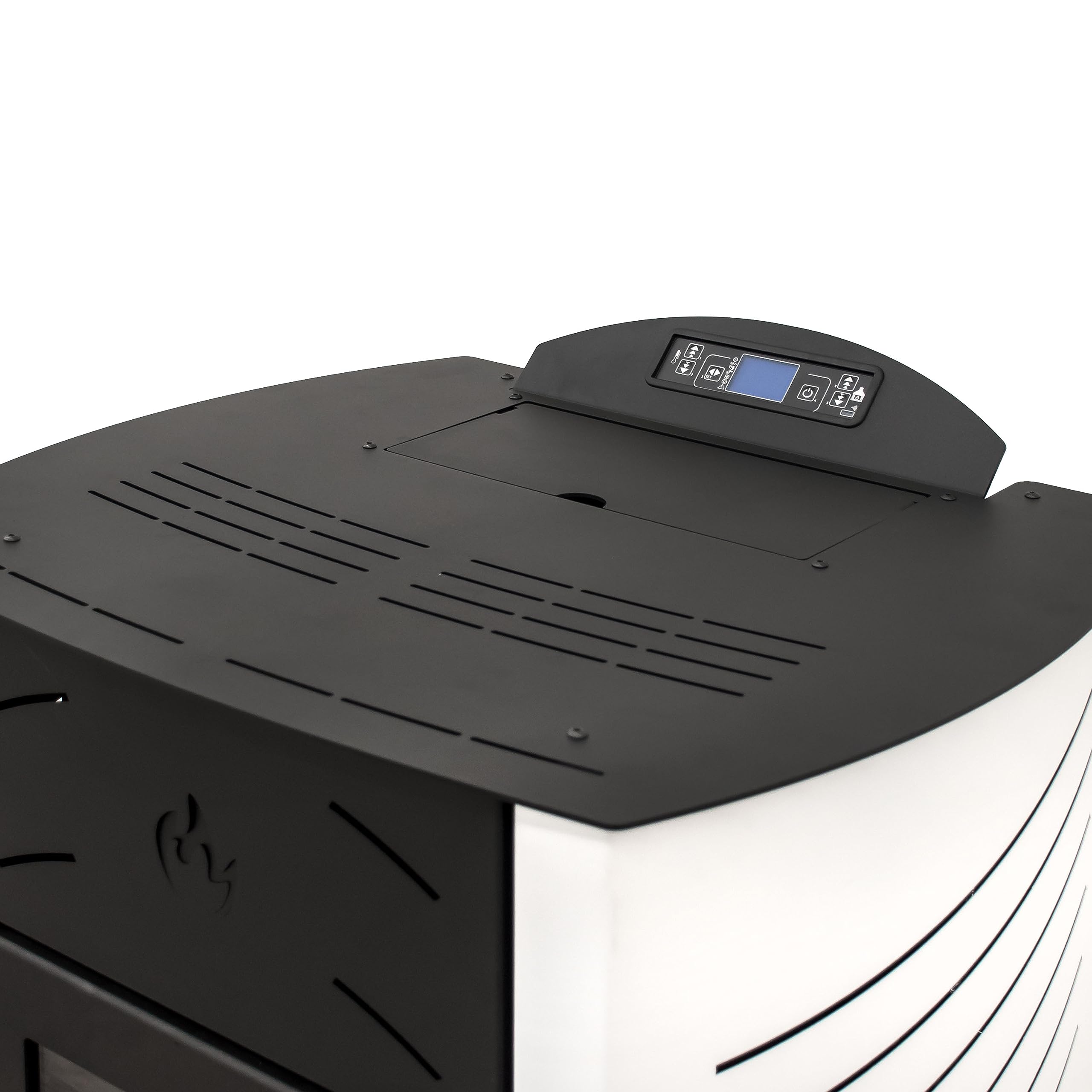 STUFE A PELLET ITALIA Siberia Idro 15 KW WiFi Hydro-Pelletöfen Heizung Warmwasser 90% Effizienz 90m² 20 Std Autonomie Programmierbar Weiß
