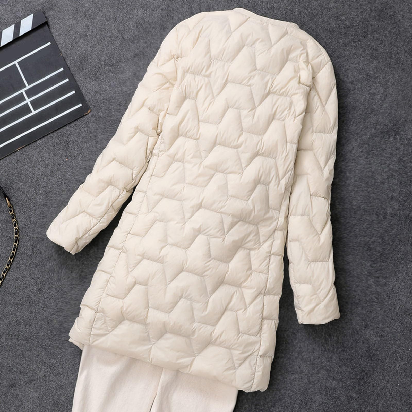 Genérico Plumifero Mujer Largo,Chaqueta Larga Y CáLida De PlumóN Para Mujer Abrigo De Invierno Adelgazante Con Cuello Grueso Y De Gran TamañO