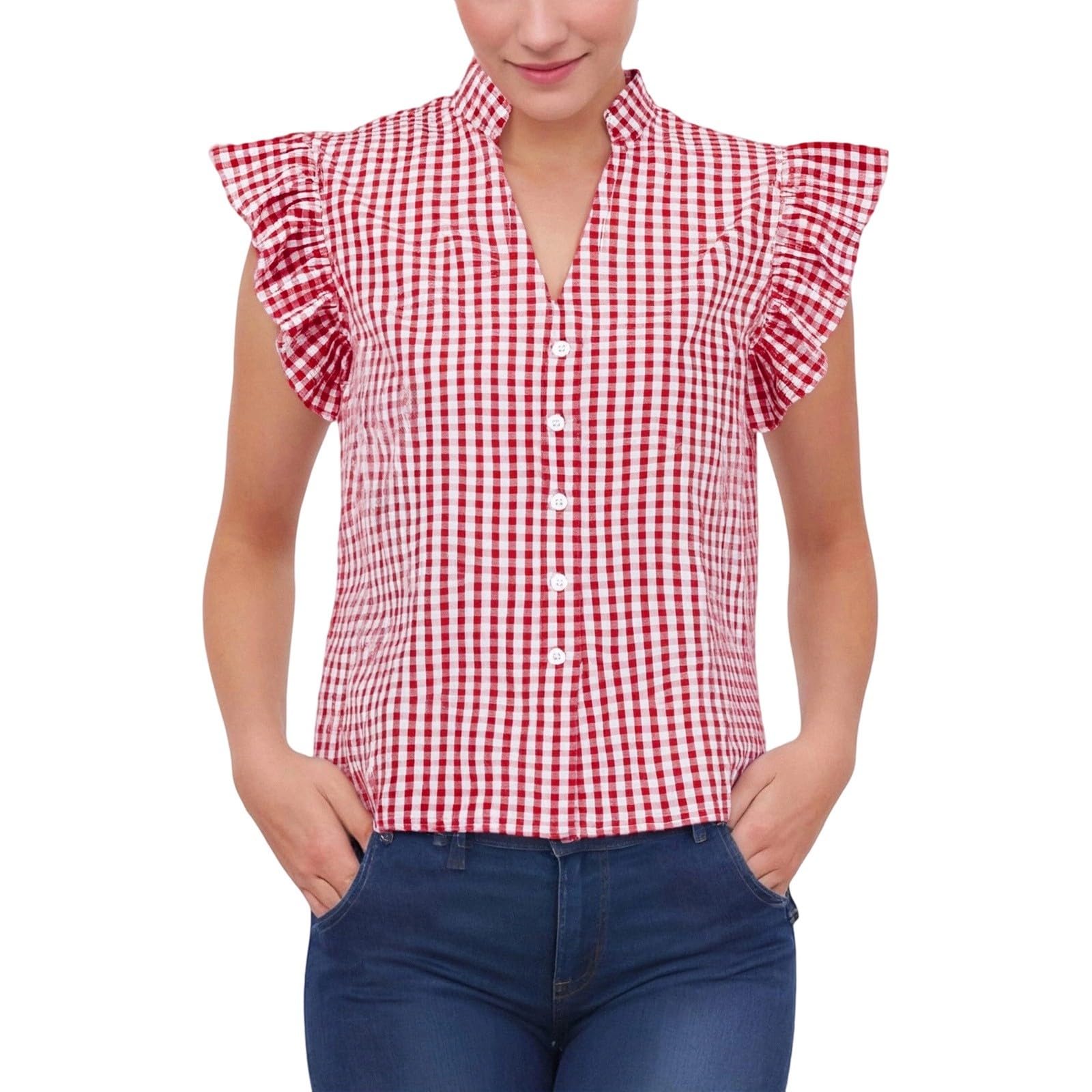 Chemisier traditionnel pour femme - Pour la fête de la bière - Vintage - Cintré - Mode traditionnelle - Chemise à carreaux - Style campagnard - Chemise de bûcheron élégante - Chemisier bavarois
