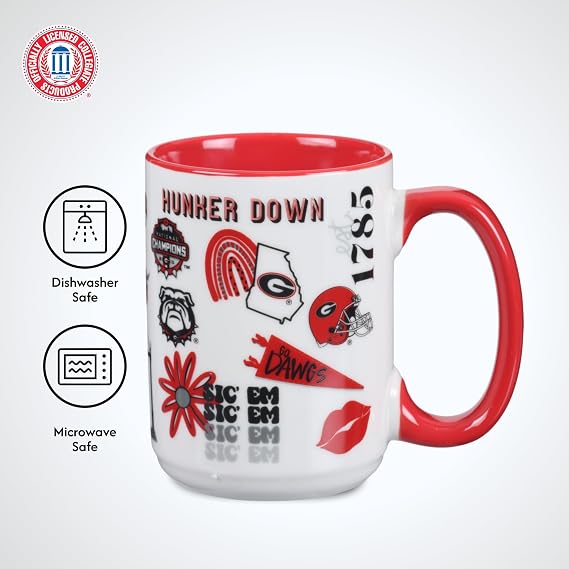 The Memory Company Officially Licensed NCAA - University of Georgia 15oz Team Spirit Mug