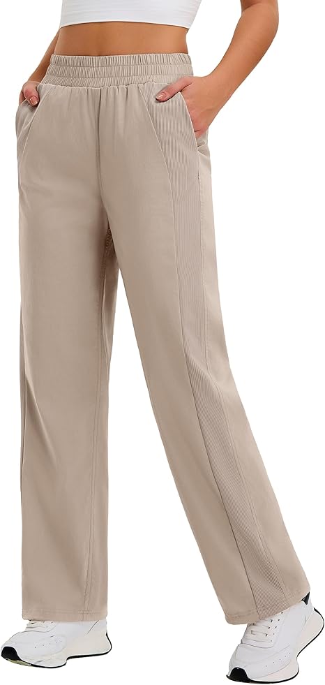 BMJL Womens Black Travel Hiking Pants Work Dress Business Causal Pants Wide Leg Lightweight Fall Trousers
