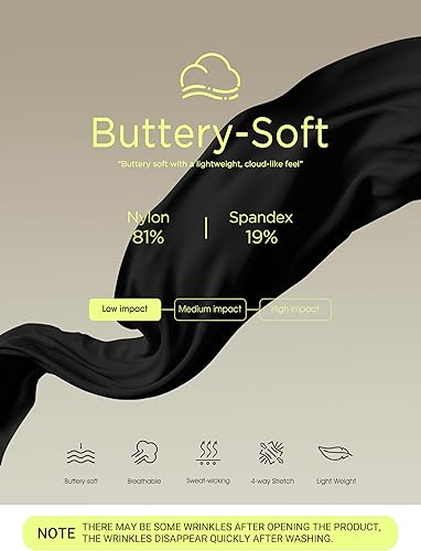 Miniatura 6 de ODODOS Paquete de 2 capris de yoga suaves para mujer, leggings capri de cintura alta de 141921 pulgadas