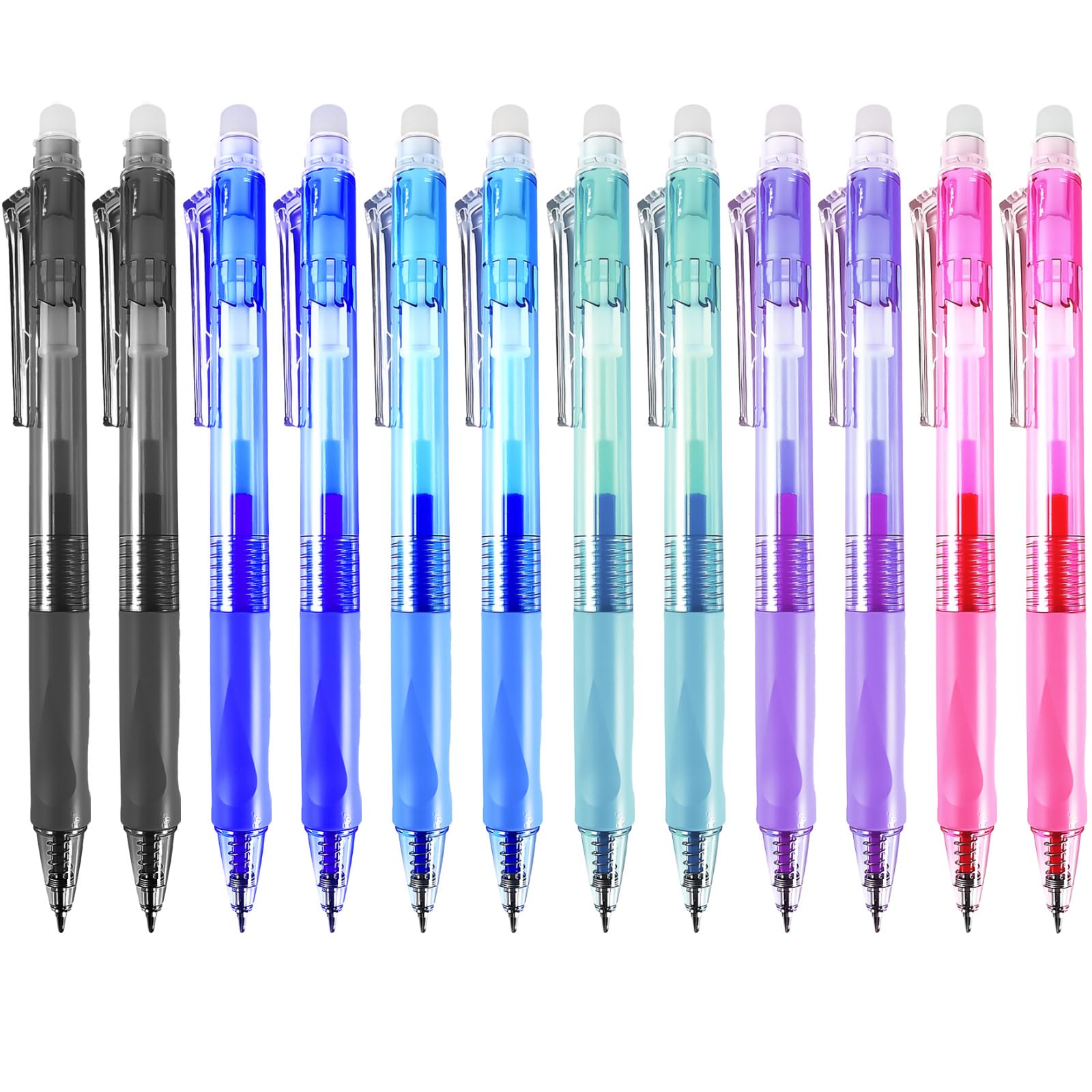 Photo 1 of 12 Pcs Cute Erasable Colored Pens Aesthetic Retractable Colored Pens Colored Gel Pens 0.5mm Point Pen Office School Pens Women Men Pens Office School Supplies