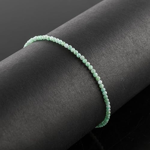 Miniatura 73 de OdrillionGems Natural Yaxaite Gemstones Bolo Bracelet 925 Sterling Silver Faceted Rounds Beads Handmade Minimalist Jewelry Healing Crystals