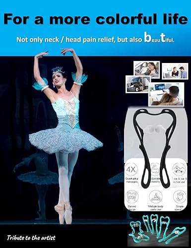 Miniatura 3 de Masajeador de cuello, punto de activación de doble presión vital, masaje profundo Shiatsu, herramienta manual de masaje de rodillo de mano, regalo