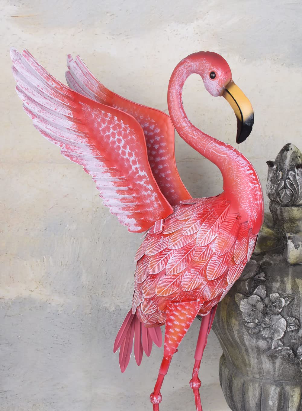 2 flamingi zestaw figurek flamingów ptak na palach figurka ogrodowa 94 cm metalowa figurka ogel dekoracyjny aja302 Palazzo ekskluzywny