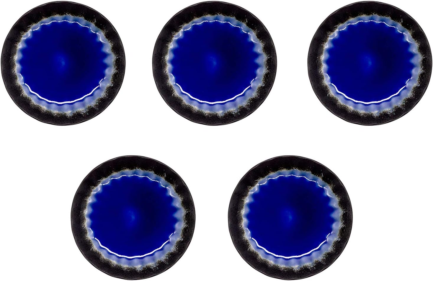 Mino Yaki Serving Plate, Diameter Approx. 6.7 inches (17 cm), Set of 5, Shinkai, Made in Japan