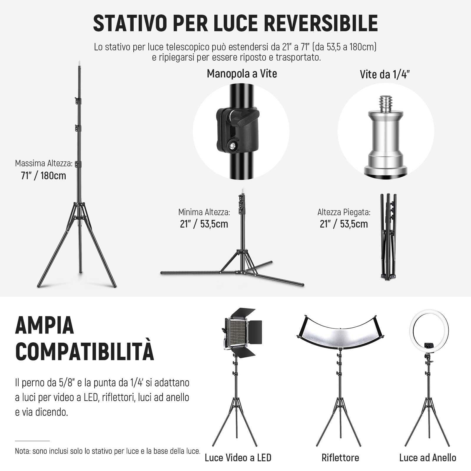 NEEWER Kit di Illuminazione Softbox 40x40cm con Lampadina LED 35W Presa E27 (Spina EU) Certificato CE&UKCA 5700K CRI93+, Cavalletto 180cm per Fotografia Illuminazione Registrazione Video TikTok, SF40