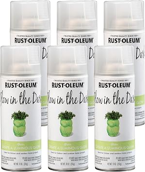 Rust-Oleum 342598 Glow in The Dark Spray Paint, 10 oz, 6 Pack