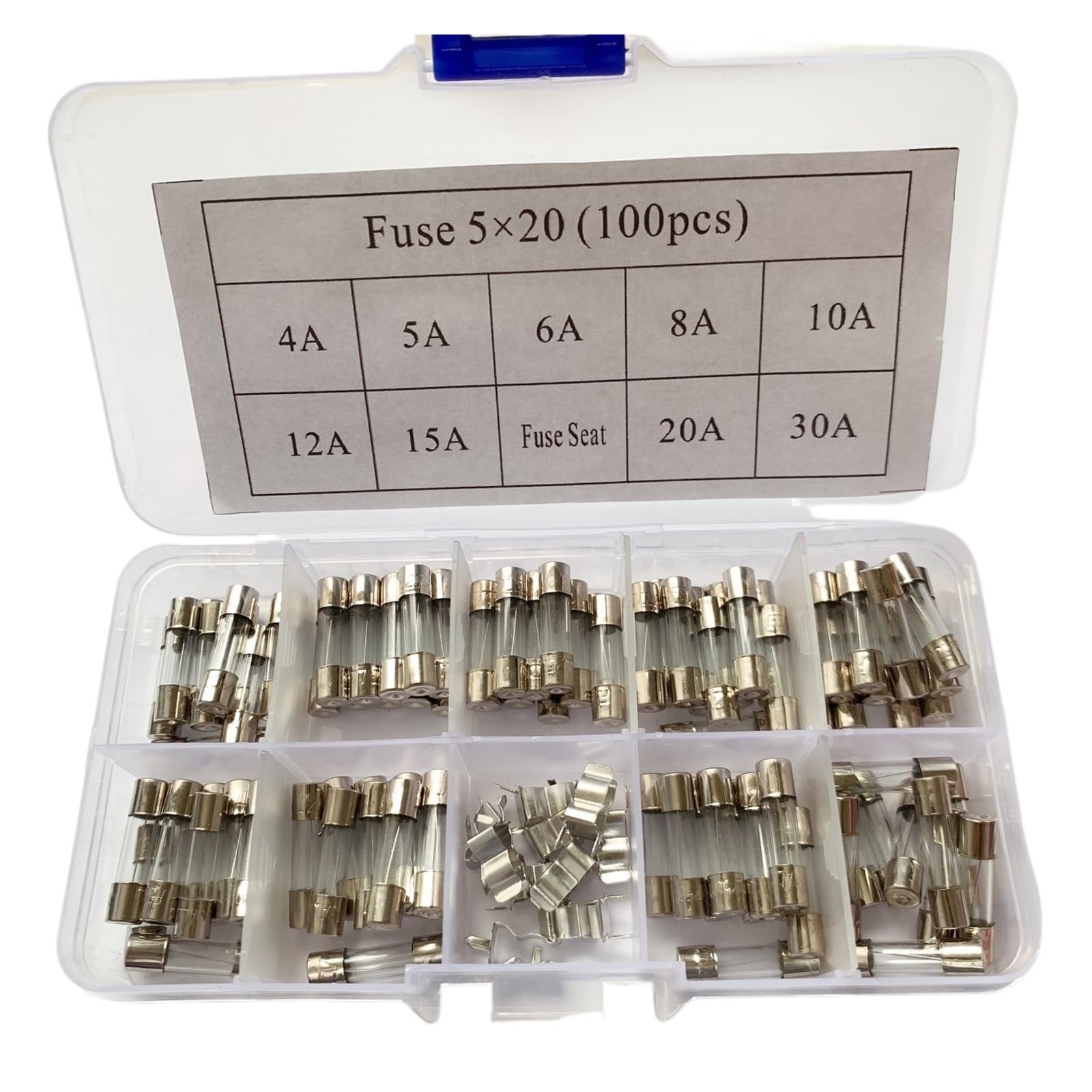 Jeu de fusibles à action rapide NISZA 100 pièces 5x20mm pour la protection de vos circuits