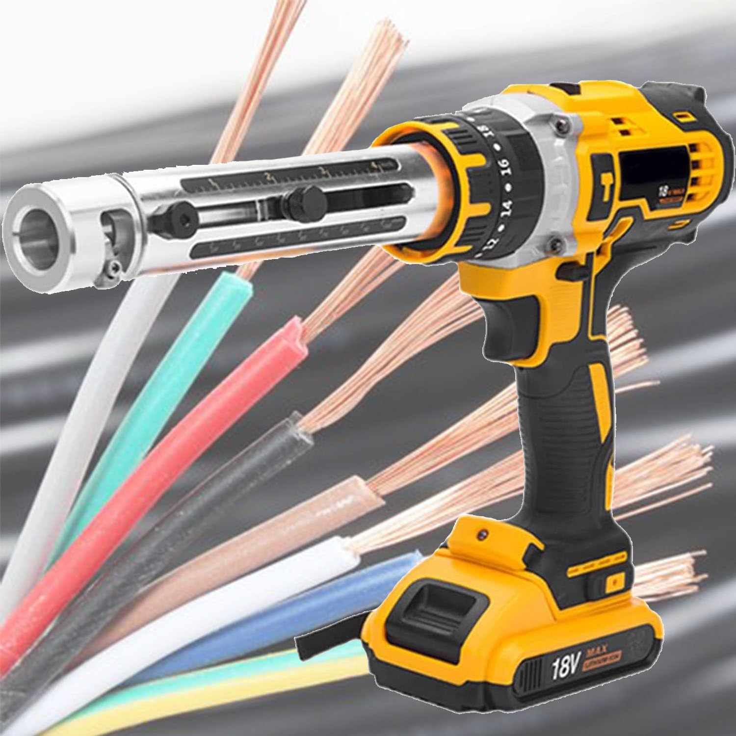Eiwitany Electric Cable Stripping and Cutting Integrated Machine, Copper Cable Stripping Tool Suitable for Electromechanical Maintenance Shops