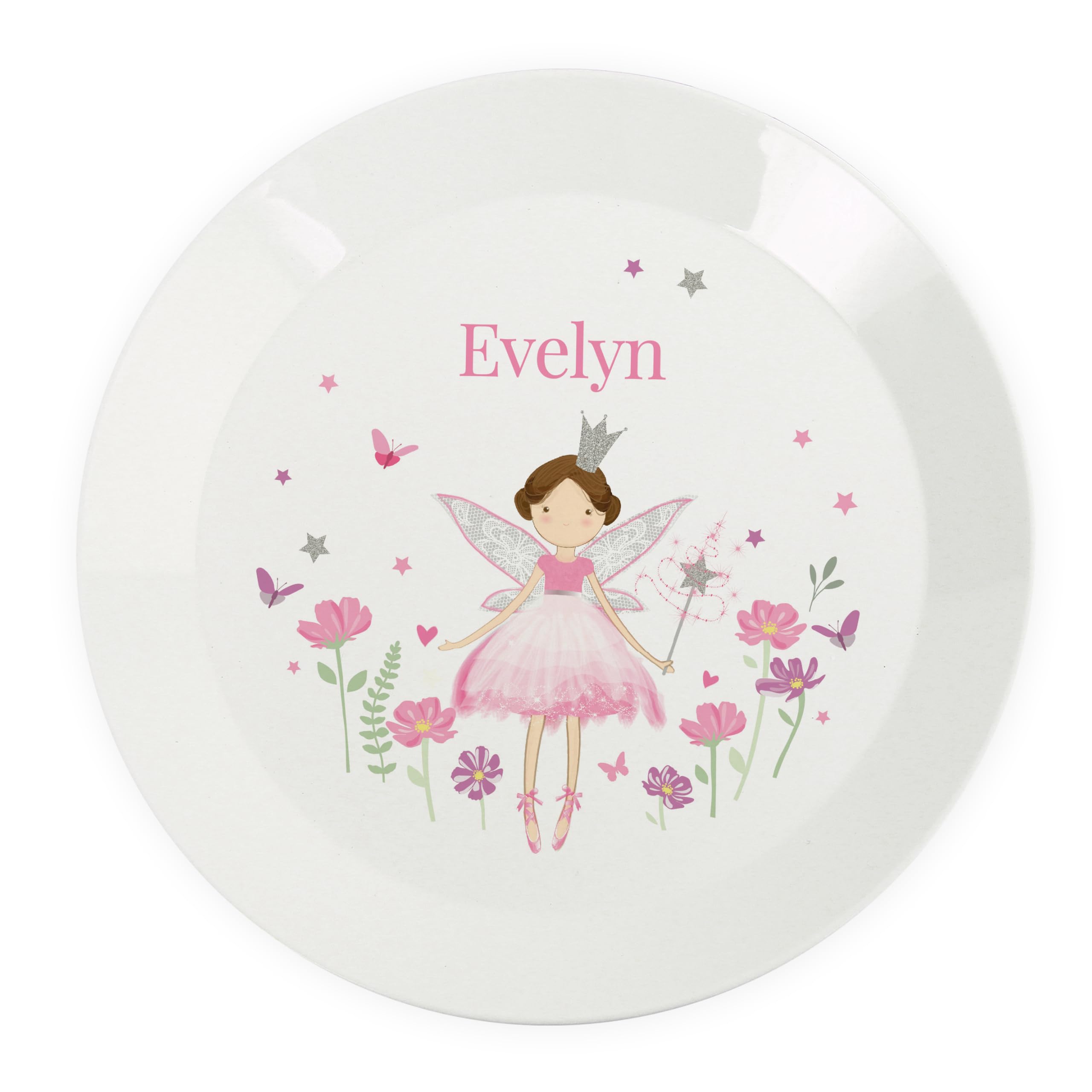NGC Personalised Children's Plastic Plate Drop Proof - Fairy Princess