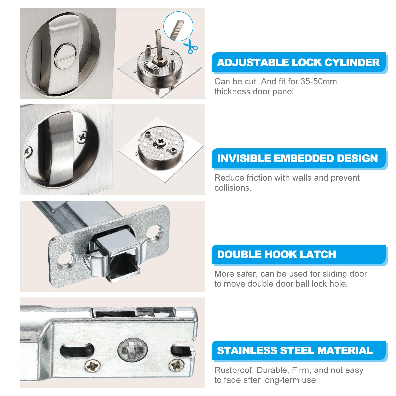 PATIKIL Recessed Door Lock - Image 4