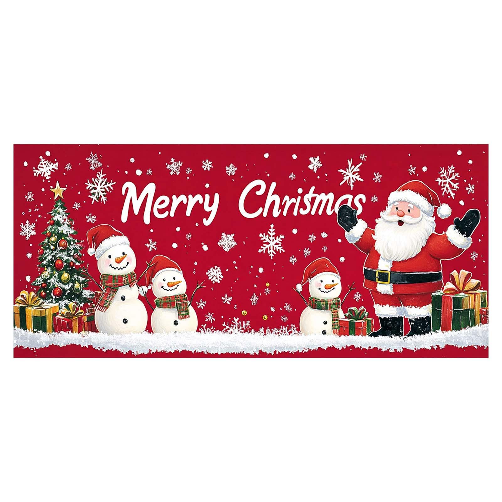 Banner de bienvenida de Navidad para puerta de garaje, gran cubierta de puerta colgante, decoración de fondo de pared de garaje de Navidad, decoración de vacaciones al aire libre