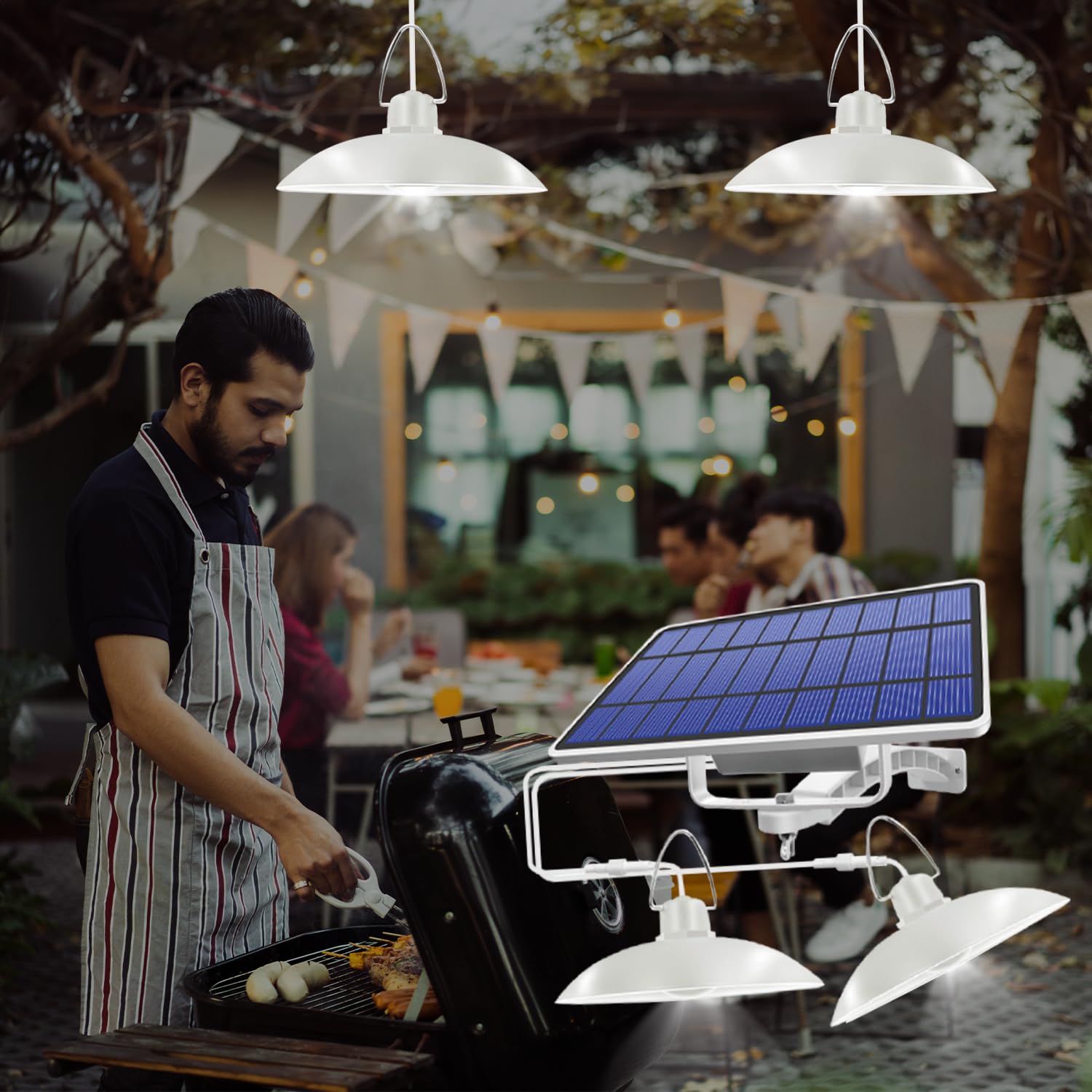 FOREVER Luce LED solare Sunari FLS-80 Doppia 6W 520lm 4500K 5500mAh Li-Io ideale per il giardino e il garage.