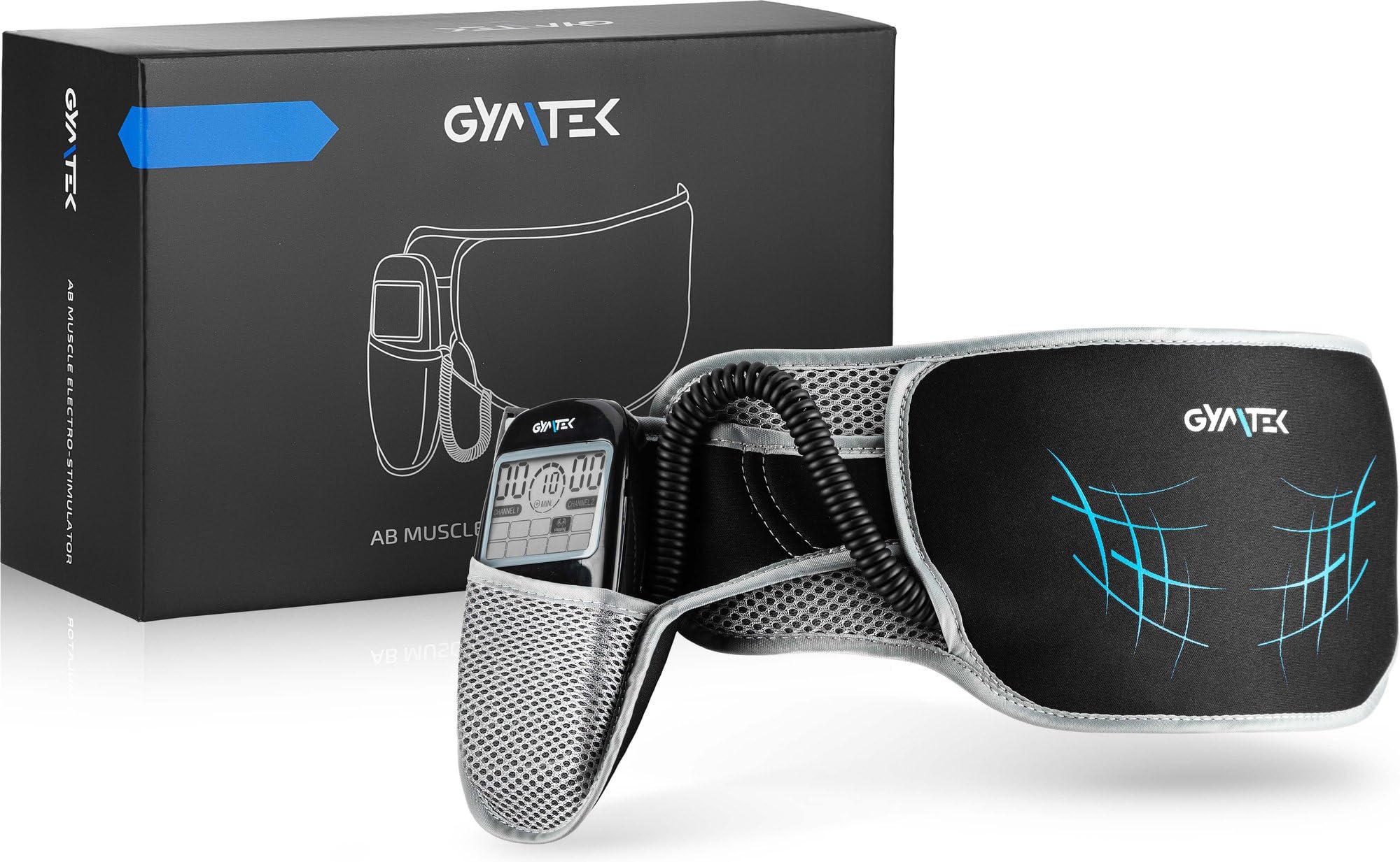 Gymtek® Bauchtrainer Muskelstimulator Bauchmuskeltrainer 10 Modi 99 Intensitäten