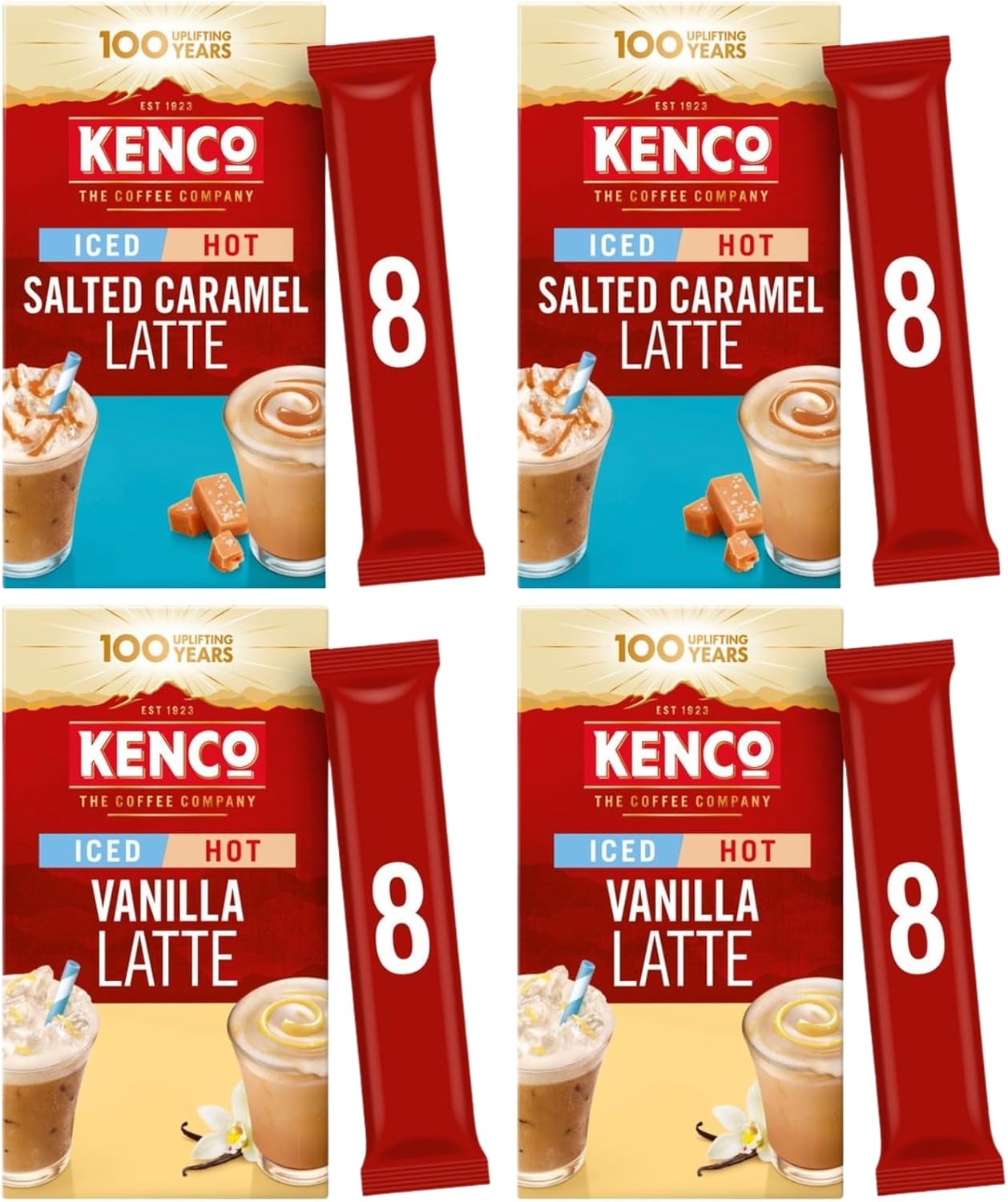 Coffee Multipack With 2x Kenco Iced/Hot Salted Caramel Latte And 2x