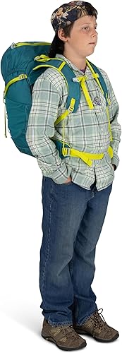 Miniatura 8 de Osprey Jet 28L Mochila de senderismo para niños, toldo verde, Dosel verde, 6L US
