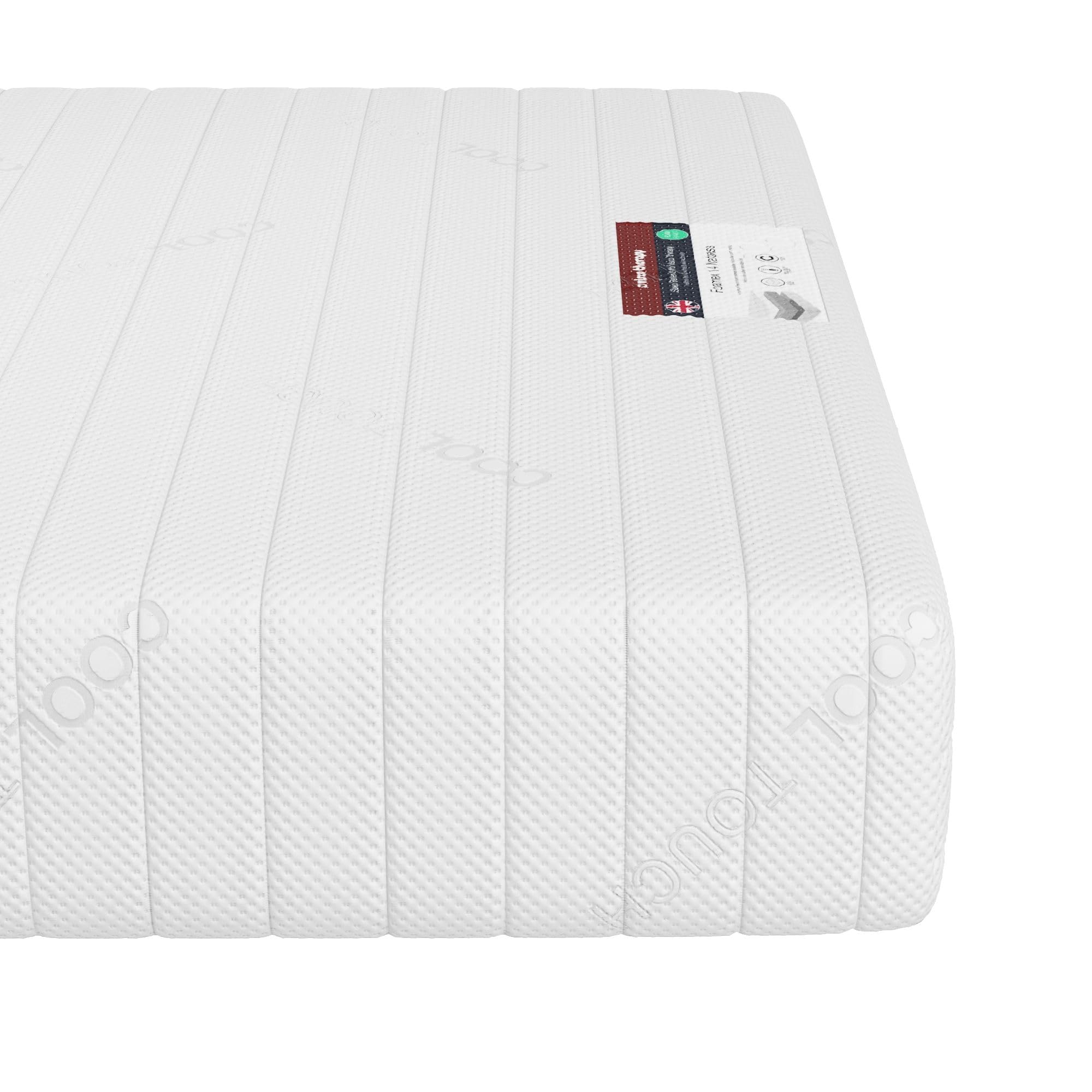 Visco Therapy Recon Eco Foam Mattress – 5FT King (200x150x10cm) Firm Orthopaedic Mattress with High Density Back Support – Hypoallergenic, Washable Cover, Silent No Springs, UK Made — image 1