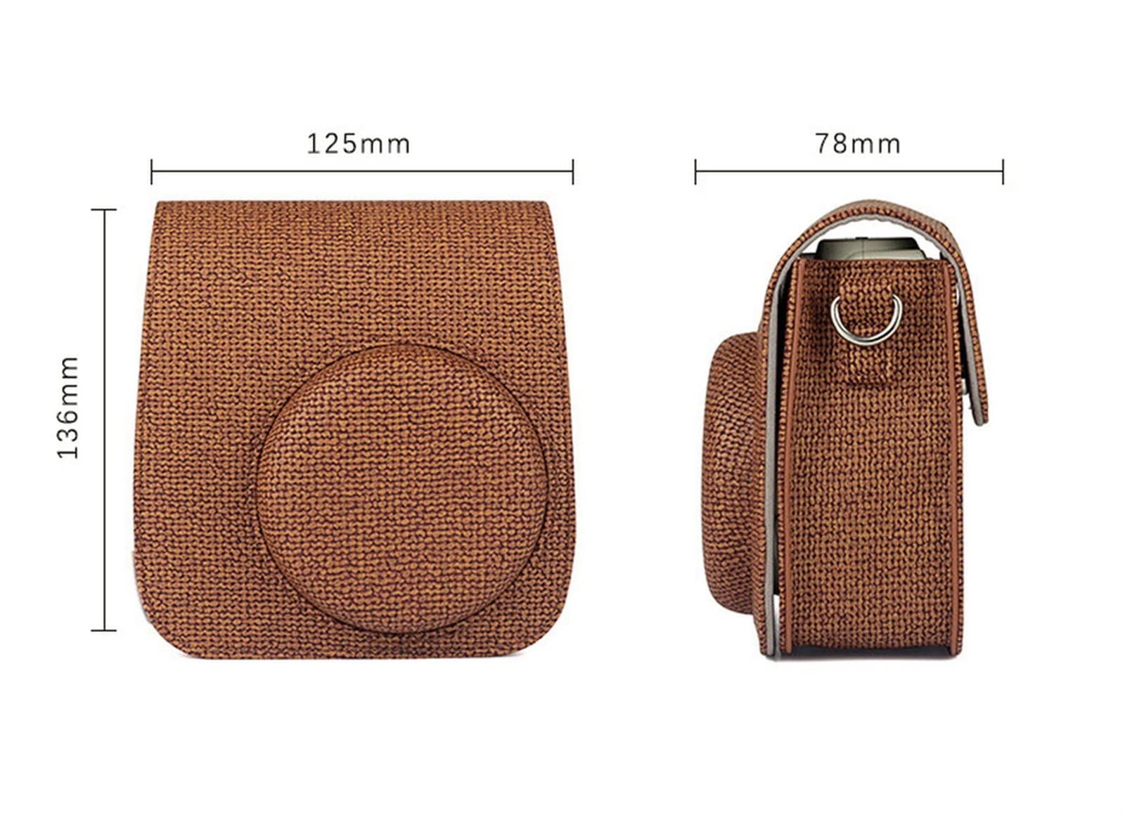 HCZION Adatta a Fujifilm Fit for la borsa della custodia for mini fotocamera Instax Pu Copertura in pelle con spalla cinghia adatta for Instax Mini 9 8 8+ Fit for adattamento istantaneo for le telecam