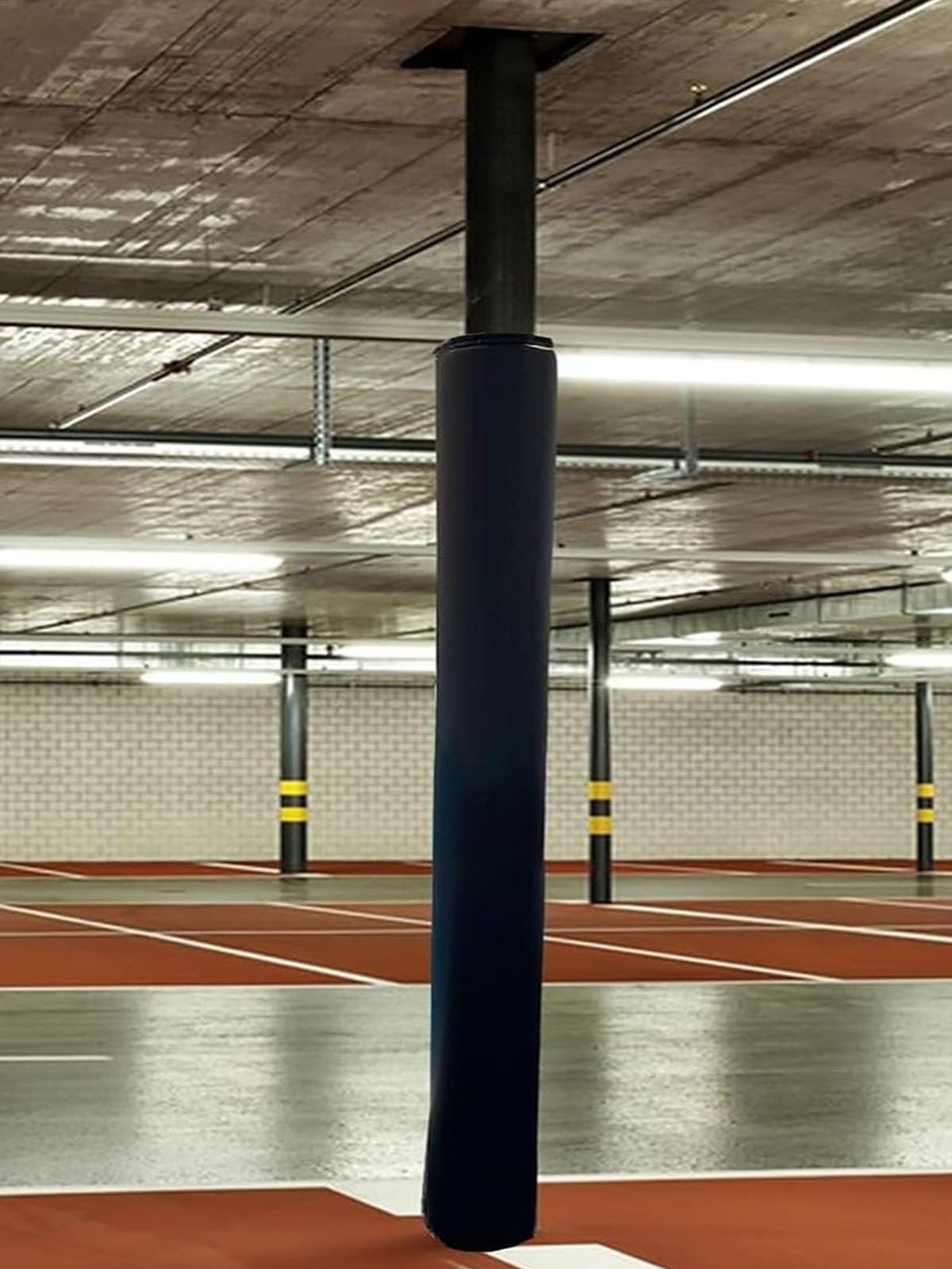Garage Pillar Protector Padding 5ft Tall, Indoor Outdoor Sports Stadium Round Post Safety Pads Wrap Around, Commercial Temporary Replacement Pillar Protective Pads(Black,Inner Dia 9 Inch)
