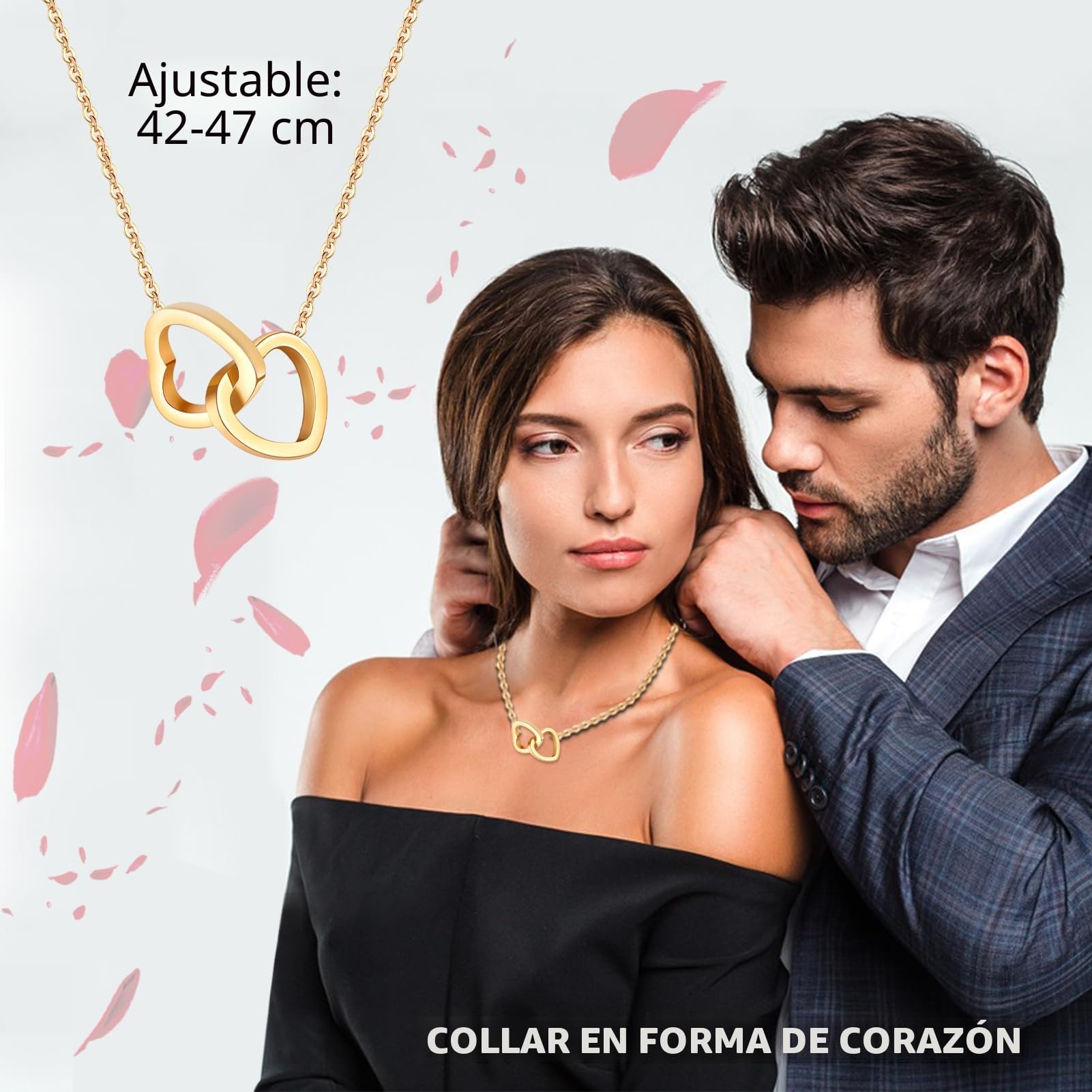 Oso Rosa Preservada con Collar de Corazón, Oso con Rosa Caja de Regalo, Regalo San Valentin Mujer, Regalo para Novia,Navidad Mujer, Cumpleaños